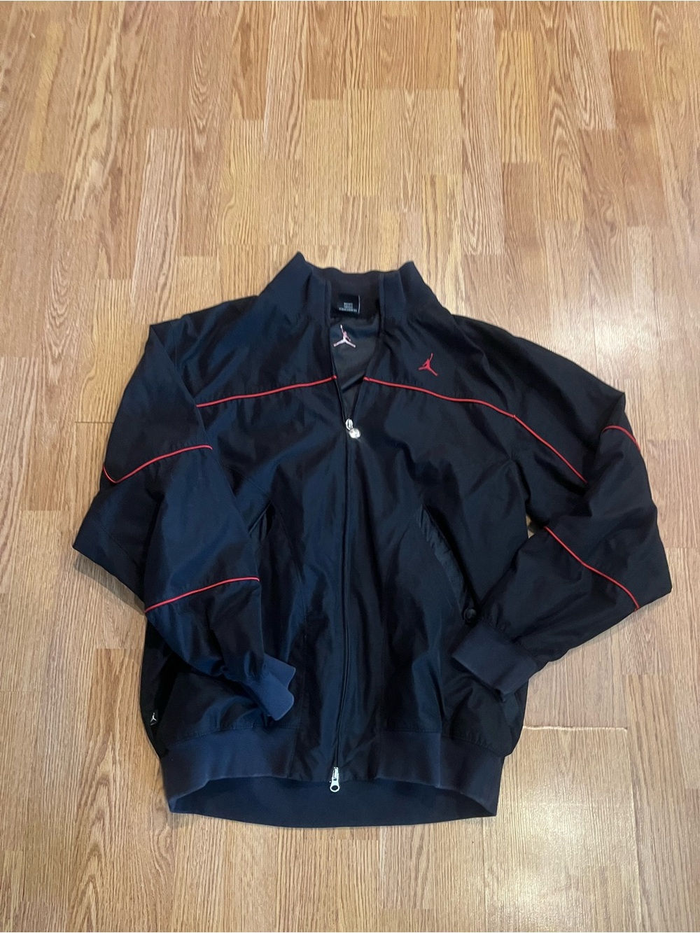 Jordan Black Bomber Jacket with Red Piping